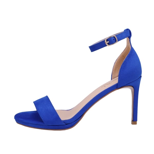 High Heel Pump Sandals - ROYAL BLUE SUEDE - 1